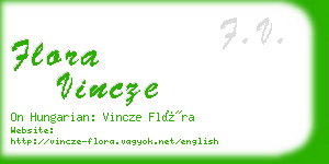 flora vincze business card